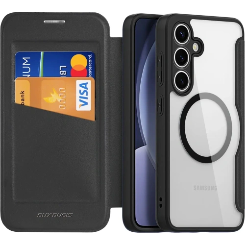 Etui z klapką Dux Ducis Skin X Pro MagSafe do Samsung Galaxy S25+ Plus czarne