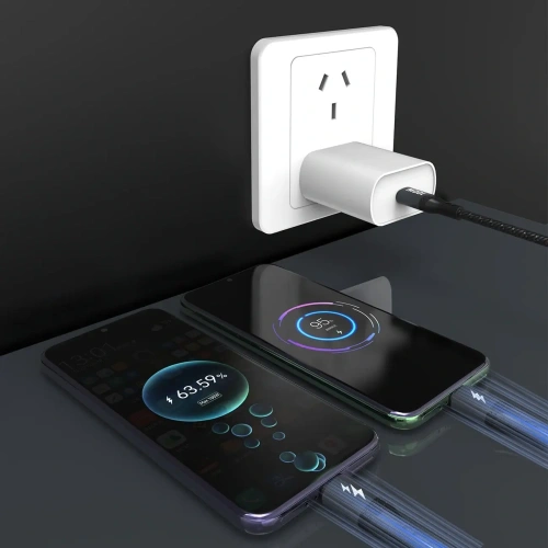 Kabel Dudao L3F 2w1 100W USB-C / 2xUSB-C 1.2m czarny