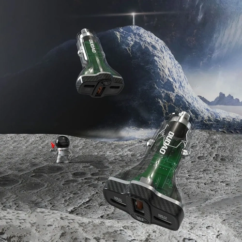 Ładowarka samochodowa Dudao R78 78W USB-C PD, 2xUSB-A QC czarna