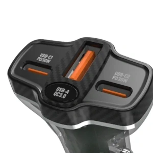 Ładowarka samochodowa Dudao R78 78W USB-C PD, 2xUSB-A QC czarna