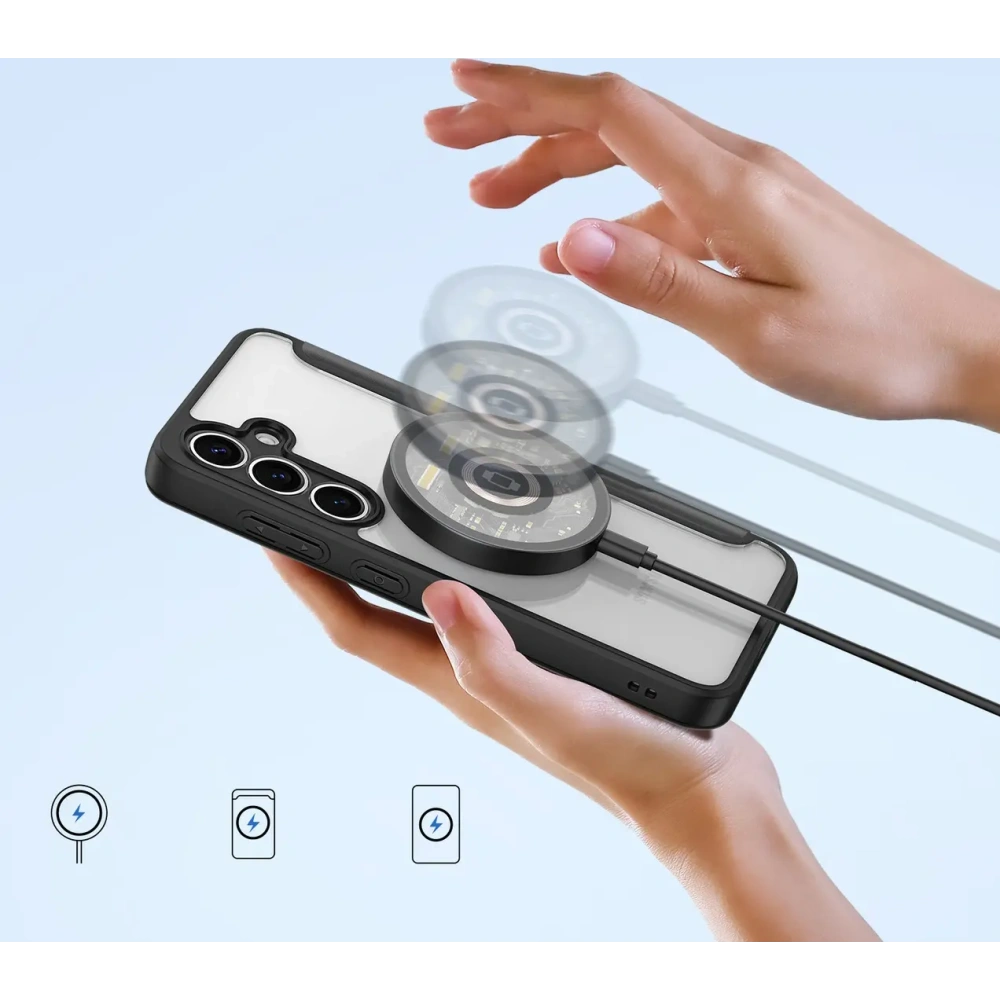 Etui z klapką Dux Ducis Skin X Pro MagSafe do Samsung Galaxy S25+ Plus czarne