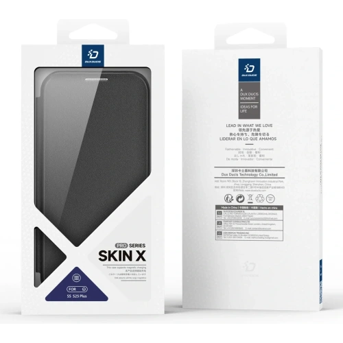 Etui z klapką Dux Ducis Skin X Pro MagSafe do Samsung Galaxy S25+ Plus czarne