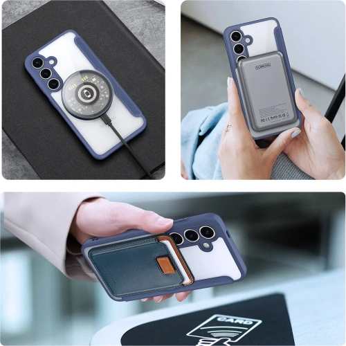 Etui z klapką Dux Ducis Skin X Pro MagSafe do Samsung Galaxy S25+ Plus niebieskie