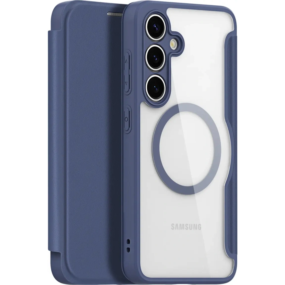 Etui z klapką Dux Ducis Skin X Pro MagSafe do Samsung Galaxy S25+ Plus niebieskie
