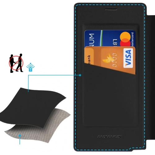 Etui z klapką Dux Ducis Skin X Pro MagSafe do Samsung Galaxy S25 Ultra czarne