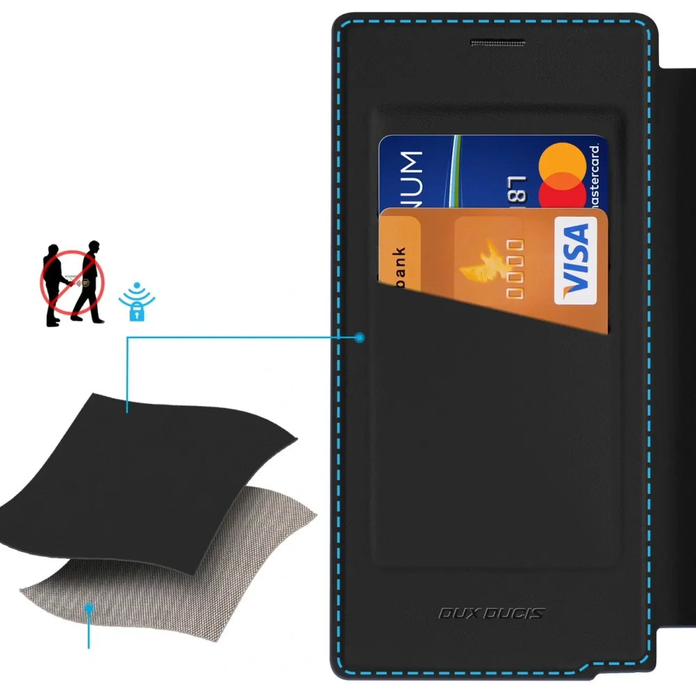 Etui z klapką Dux Ducis Skin X Pro MagSafe do Samsung Galaxy S25 Ultra czarne