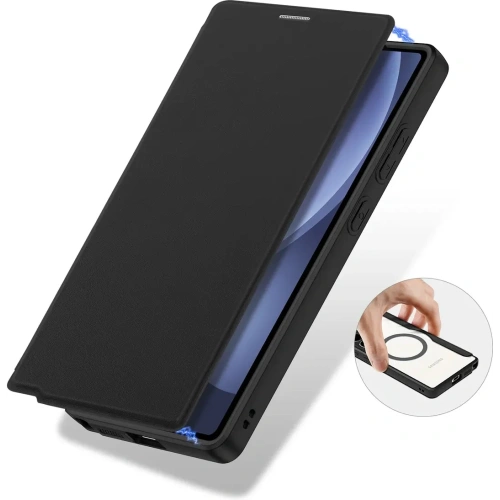 Etui z klapką Dux Ducis Skin X Pro MagSafe do Samsung Galaxy S25 Ultra czarne