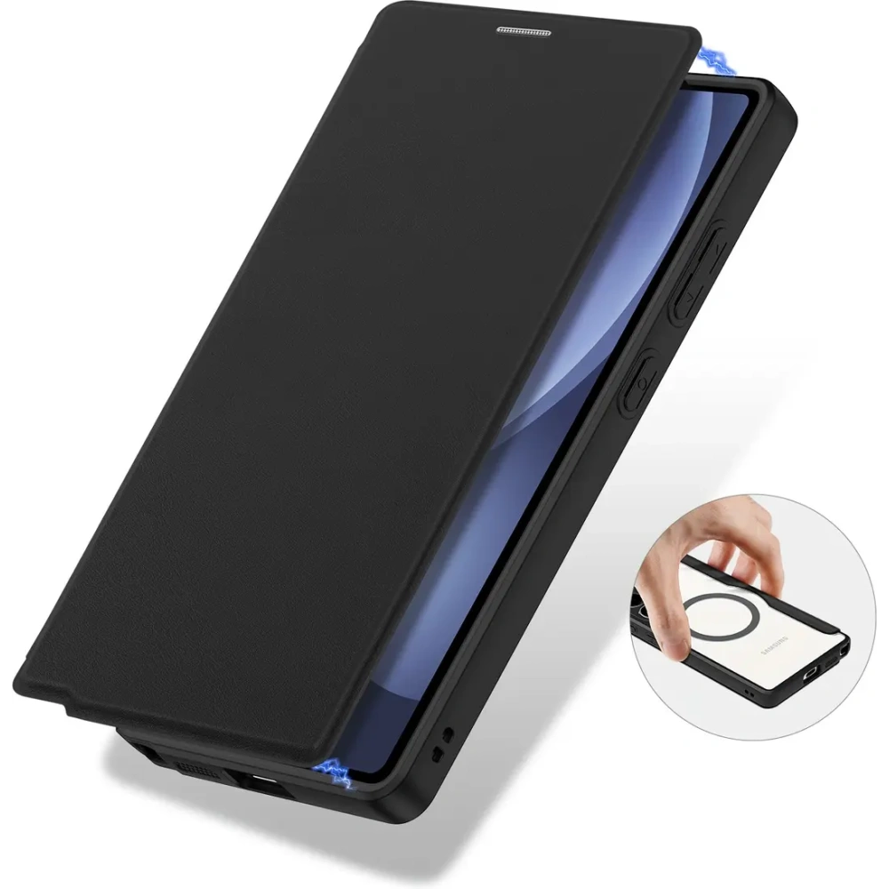 Etui z klapką Dux Ducis Skin X Pro MagSafe do Samsung Galaxy S25 Ultra czarne