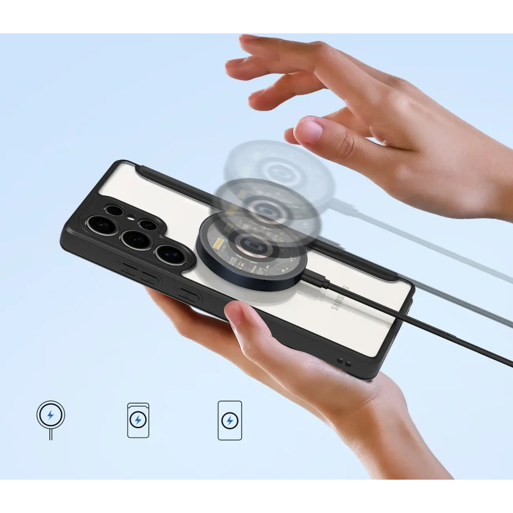 Etui z klapką Dux Ducis Skin X Pro MagSafe do Samsung Galaxy S25 Ultra czarne