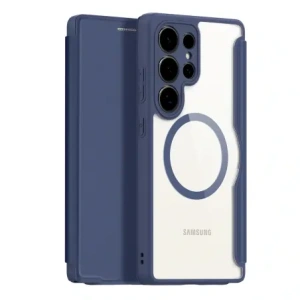 Etui z klapką Dux Ducis Skin X Pro MagSafe do Samsung Galaxy S25 Ultra niebieskie