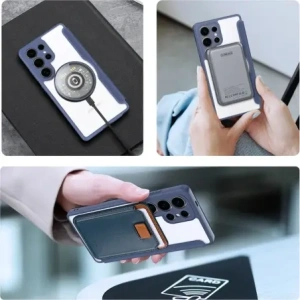 Etui z klapką Dux Ducis Skin X Pro MagSafe do Samsung Galaxy S25 Ultra niebieskie