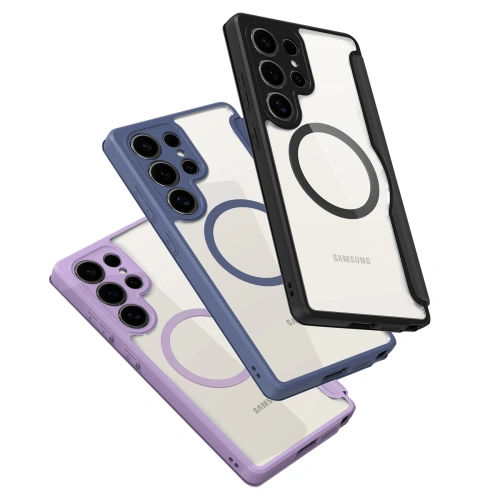 Etui z klapką Dux Ducis Skin X Pro MagSafe do Samsung Galaxy S25 Ultra niebieskie