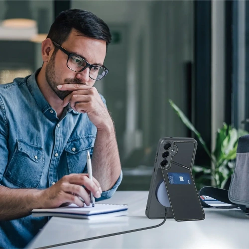 Etui Dux Ducis Rafi II na Samsung Galaxy S25+ Plus z podstawką czarne