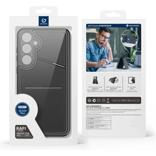 Etui Dux Ducis Rafi II na Samsung Galaxy S25+ Plus z podstawką czarne
