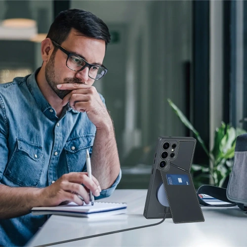 Etui Dux Ducis Rafi II do Samsung Galaxy S25 Ultra z podstawką czarne