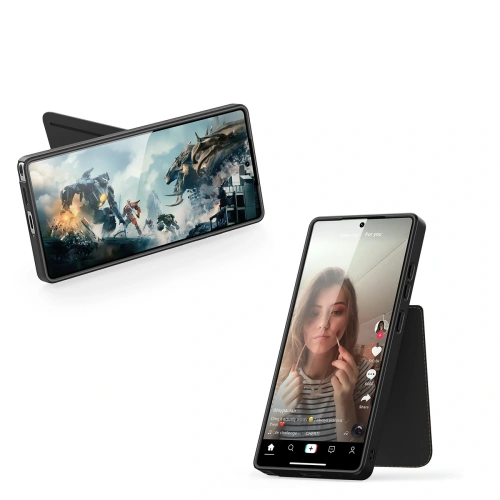 Etui Dux Ducis Rafi II do Samsung Galaxy S25 Ultra z podstawką czarne