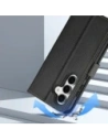 Etui z klapką Dux Ducis Lawa do Samsung Galaxy S25 z odłączanym portfelem magnetycznym czarne
