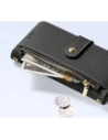 Etui z klapką Dux Ducis Lawa do Samsung Galaxy S25 z odłączanym portfelem magnetycznym czarne