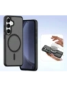 Etui z klapką Dux Ducis Lawa do Samsung Galaxy S25 z odłączanym portfelem magnetycznym czarne