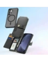 Etui z klapką Dux Ducis Lawa do Samsung Galaxy S25 z odłączanym portfelem magnetycznym czarne