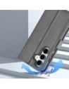 Etui z klapką Dux Ducis Lawa do Samsung Galaxy S25 z odłączanym portfelem magnetycznym szare