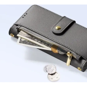 Etui z klapką Dux Ducis Lawa do Samsung Galaxy S25 z odłączanym portfelem magnetycznym szare