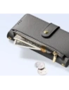 Etui z klapką Dux Ducis Lawa do Samsung Galaxy S25 z odłączanym portfelem magnetycznym szare