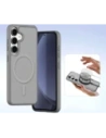 Etui z klapką Dux Ducis Lawa do Samsung Galaxy S25 z odłączanym portfelem magnetycznym szare