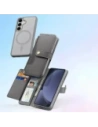 Etui z klapką Dux Ducis Lawa do Samsung Galaxy S25 z odłączanym portfelem magnetycznym szare