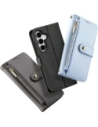Etui z klapką Dux Ducis Lawa do Samsung Galaxy S25 z odłączanym portfelem magnetycznym szare