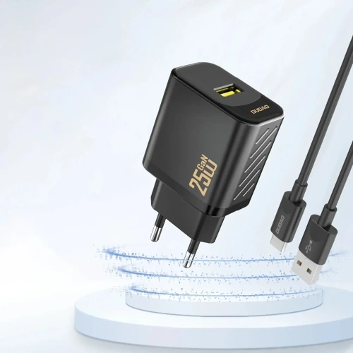 Ładowarka sieciowa Dudao A27S 25W GaN USB-A czarna