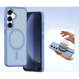 Etui z klapką Dux Ducis Lawa do Samsung Galaxy S25 z odłączanym portfelem magnetycznym niebieskie