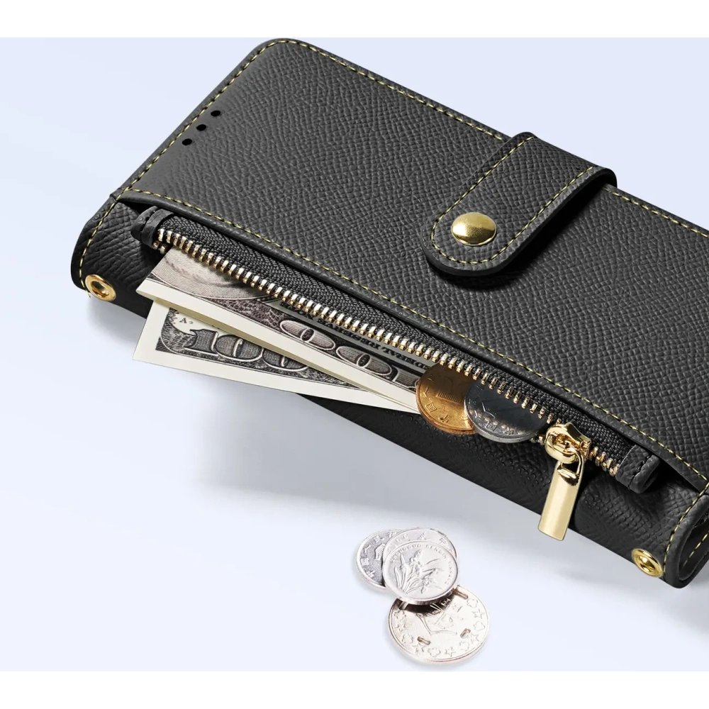 Etui z klapką Dux Ducis Lawa do Samsung Galaxy S25+ Plus z odłączanym portfelem magnetycznym czarne