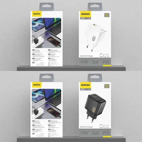 Ładowarka sieciowa Dudao A28 45W GaN USB-C biała