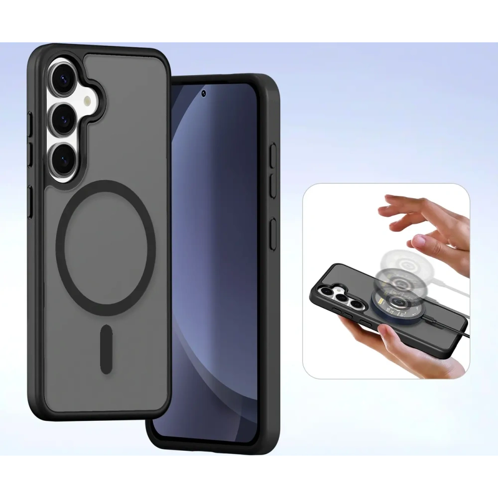Etui z klapką Dux Ducis Lawa do Samsung Galaxy S25+ Plus z odłączanym portfelem magnetycznym czarne