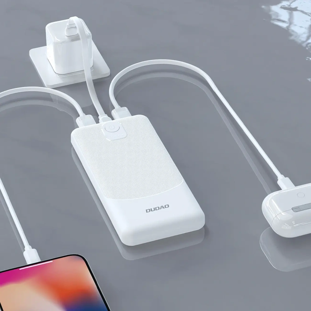 Powerbank Dudao K10 10000mAh 2.4A 2xUSB-A czarny