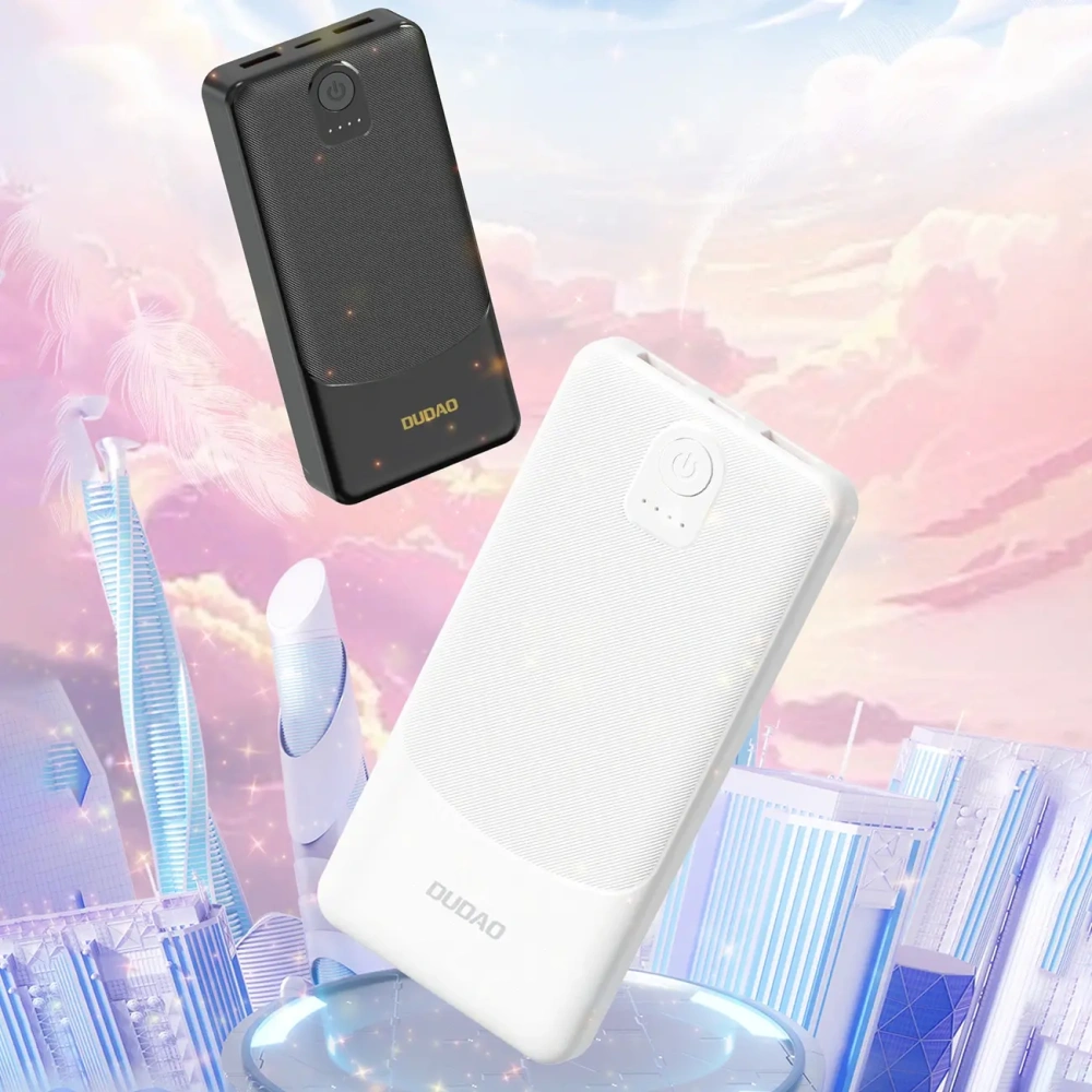 Powerbank Dudao K10 10000mAh 2.4A 2 xUSB-A biały
