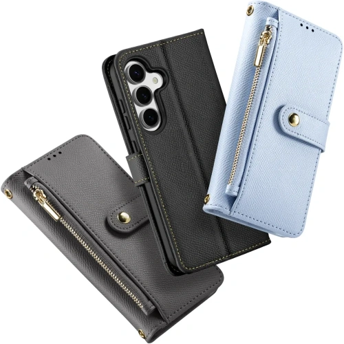 Etui z klapką Dux Ducis Lawa do Samsung Galaxy S25+ Plus z odłączanym portfelem magnetycznym niebieskie