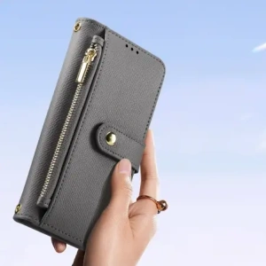 Etui z klapką Dux Ducis Lawa do Samsung Galaxy S25 Ultra z odłączanym portfelem magnetycznym szare