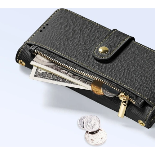 Etui z klapką Dux Ducis Lawa do Samsung Galaxy S25 Ultra z odłączanym portfelem magnetycznym czarne