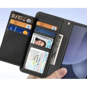 Etui z klapką Dux Ducis Lawa do Samsung Galaxy S25 Ultra z odłączanym portfelem magnetycznym czarne