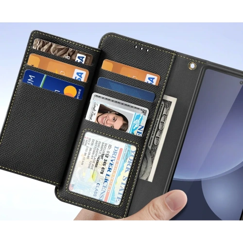 Etui z klapką Dux Ducis Lawa do Samsung Galaxy S25 Ultra z odłączanym portfelem magnetycznym czarne