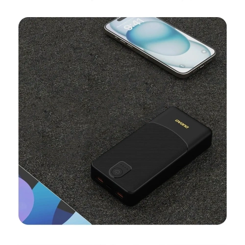 Powerbank Dudao K10Pro 2.4A 20000mAh 2xUSB-A czarny