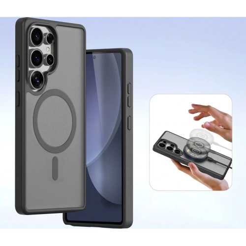 Etui z klapką Dux Ducis Lawa do Samsung Galaxy S25 Ultra z odłączanym portfelem magnetycznym czarne