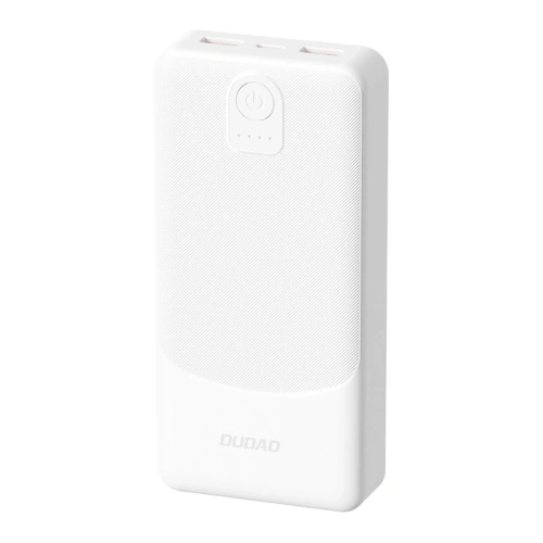 Powerbank Dudao K10Pro 2.4A 20000mAh 2xUSB-A biały