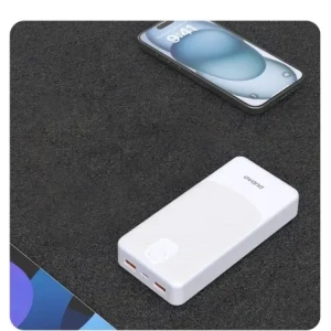 Powerbank Dudao K10Pro 2.4A 20000mAh 2xUSB-A biały