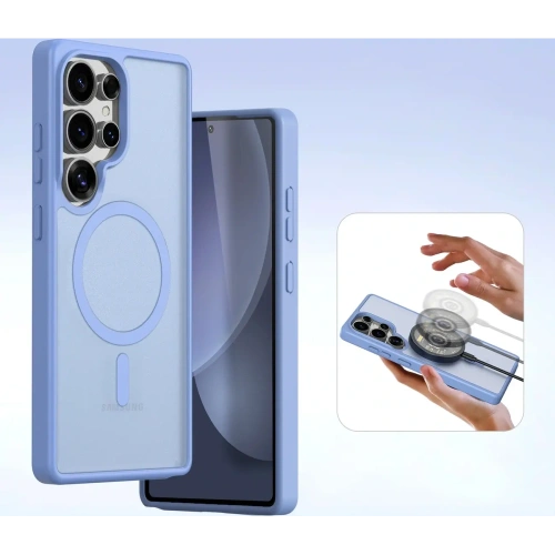 Etui z klapką Dux Ducis Lawa do Samsung Galaxy S25 Ultra z odłączanym portfelem magnetycznym niebieskie