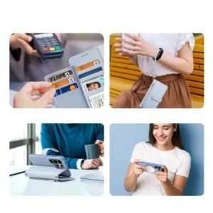 Etui z klapką Dux Ducis Lawa do Samsung Galaxy S25 Ultra z odłączanym portfelem magnetycznym niebieskie
