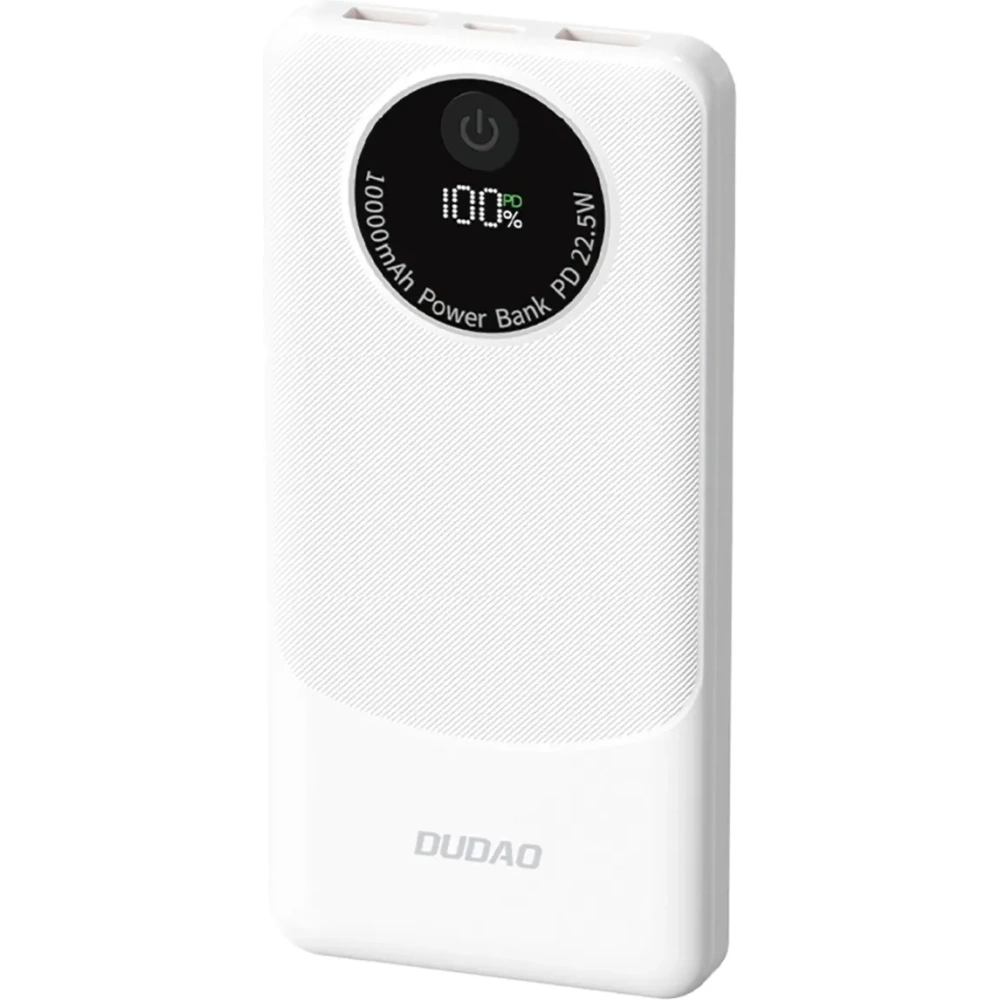 Powerbank Dudao K12 10000mAh PD22.5W USB-A, USB-C biały