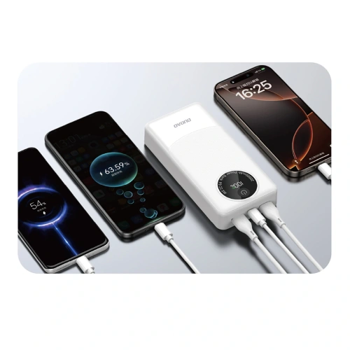 Powerbank Dudao K12Pro 22.5W PD 20000mAh USB-A, USB-C biały